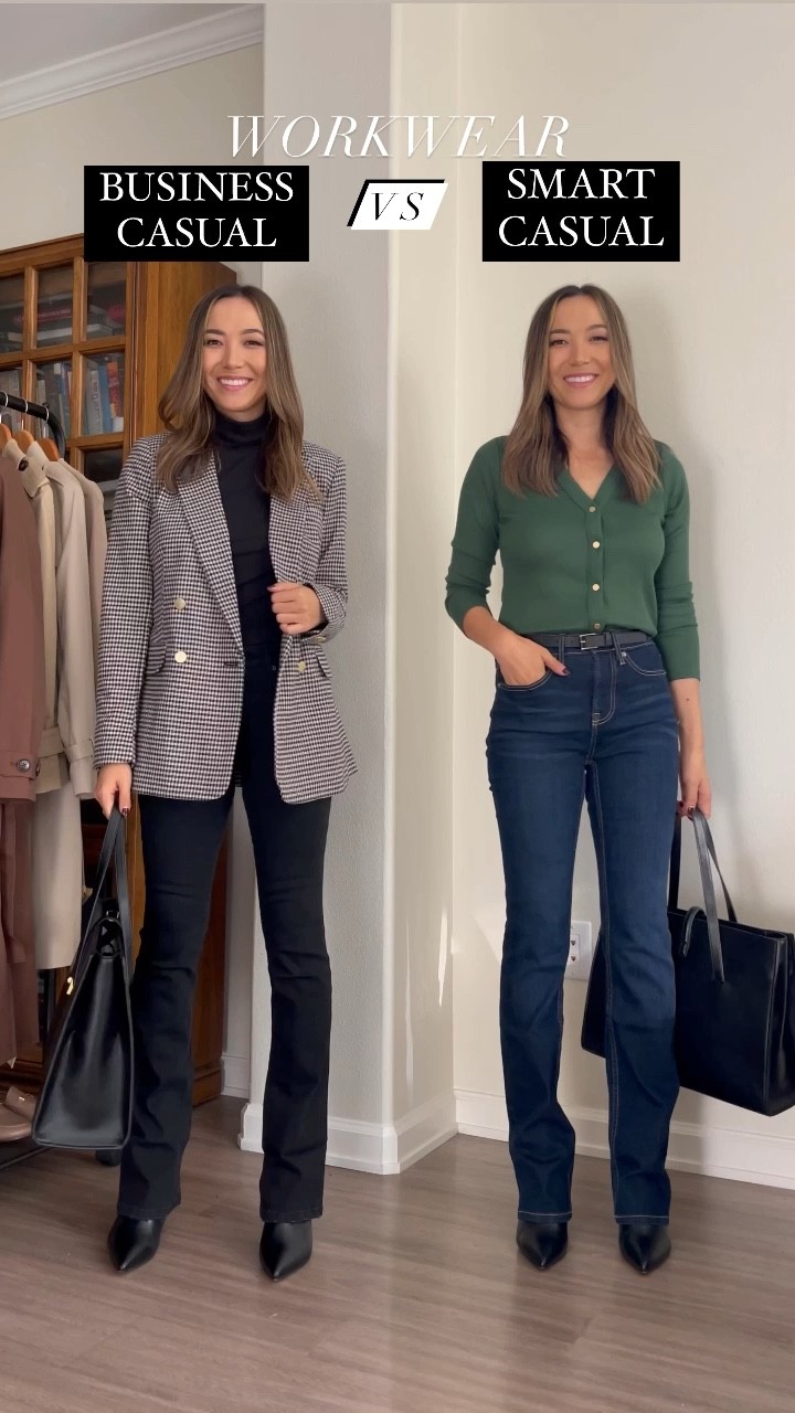 Business casual vs smart casual workwear outfits 
Ft. budget-friendly finds from Walmart 
Tops xs 
Pants 00 tts 

#LTKunder50 #LTKstyletip #LTKworkwear