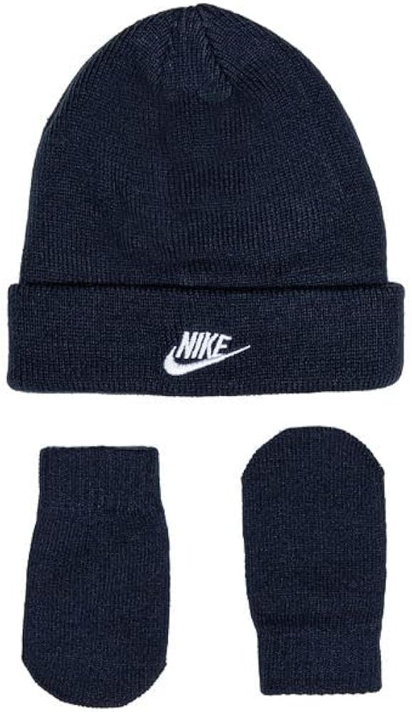 Nike Infant Beanie & Mittens 2-Piece Set - OBSISIAN - Infants (One Size Fits All) | Amazon (US)