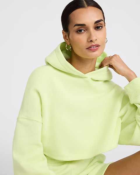 Boxy Cropped Hoodie | Express