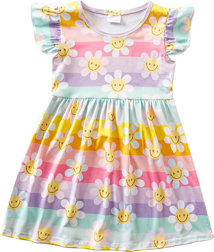 JONGOS Girl's St Patrick's Day Dress - Green Shamrock Dress for Toddler and Little Girls | Amazon (US)