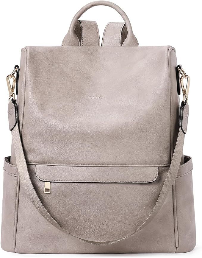 CLUCI Womens Backpack Purse Fashion Leather Anti-theft Large Designer Travel Ladies Shoulder Bags | Amazon (US)