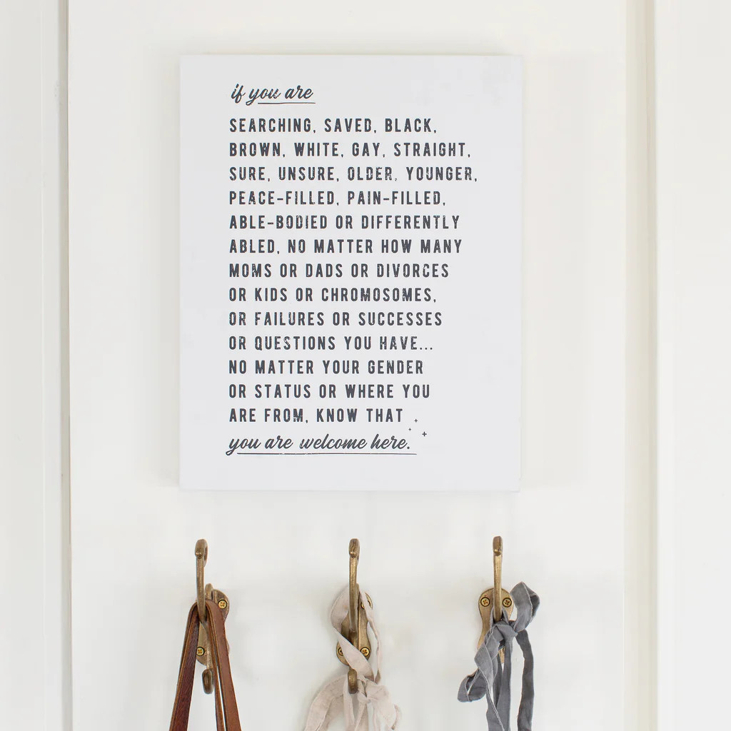 Welcome Here Manifesto, Typography | Lindsay Letters, LLC