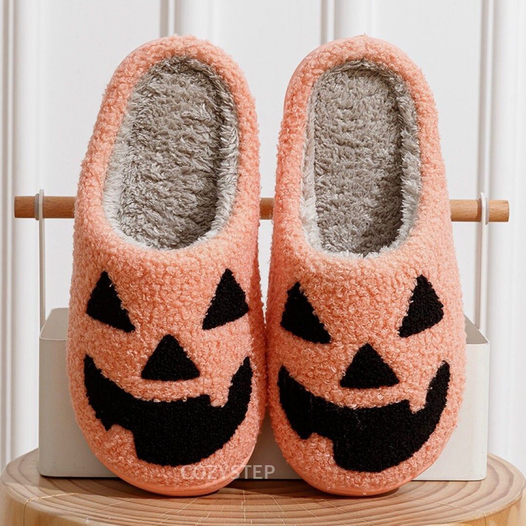 Halloween Pumpkin Slipper Jackolantern Slipper Halloween - Etsy | Etsy (US)