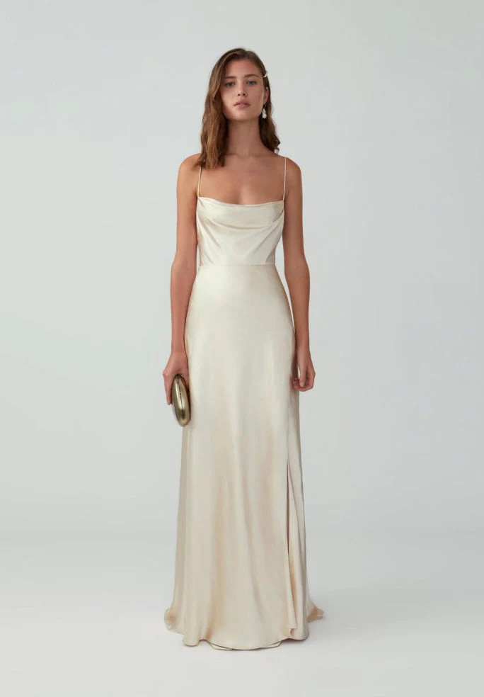 Strappy Draped Gown | Fame and Partners