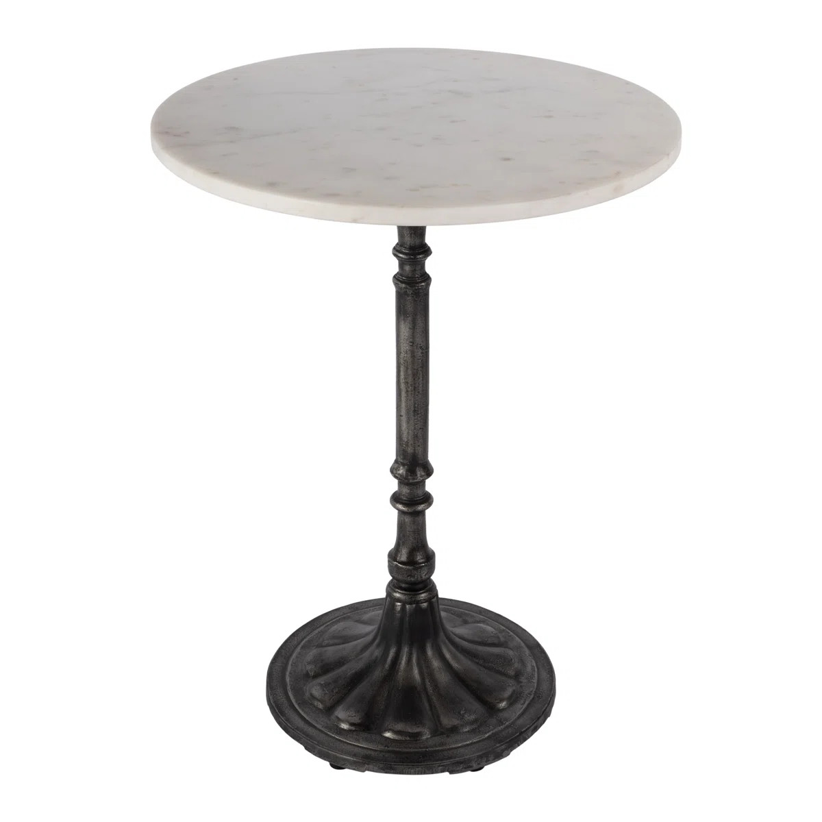 Ellesyn 24" Round Marble And Iron Dining Table | Wayfair North America