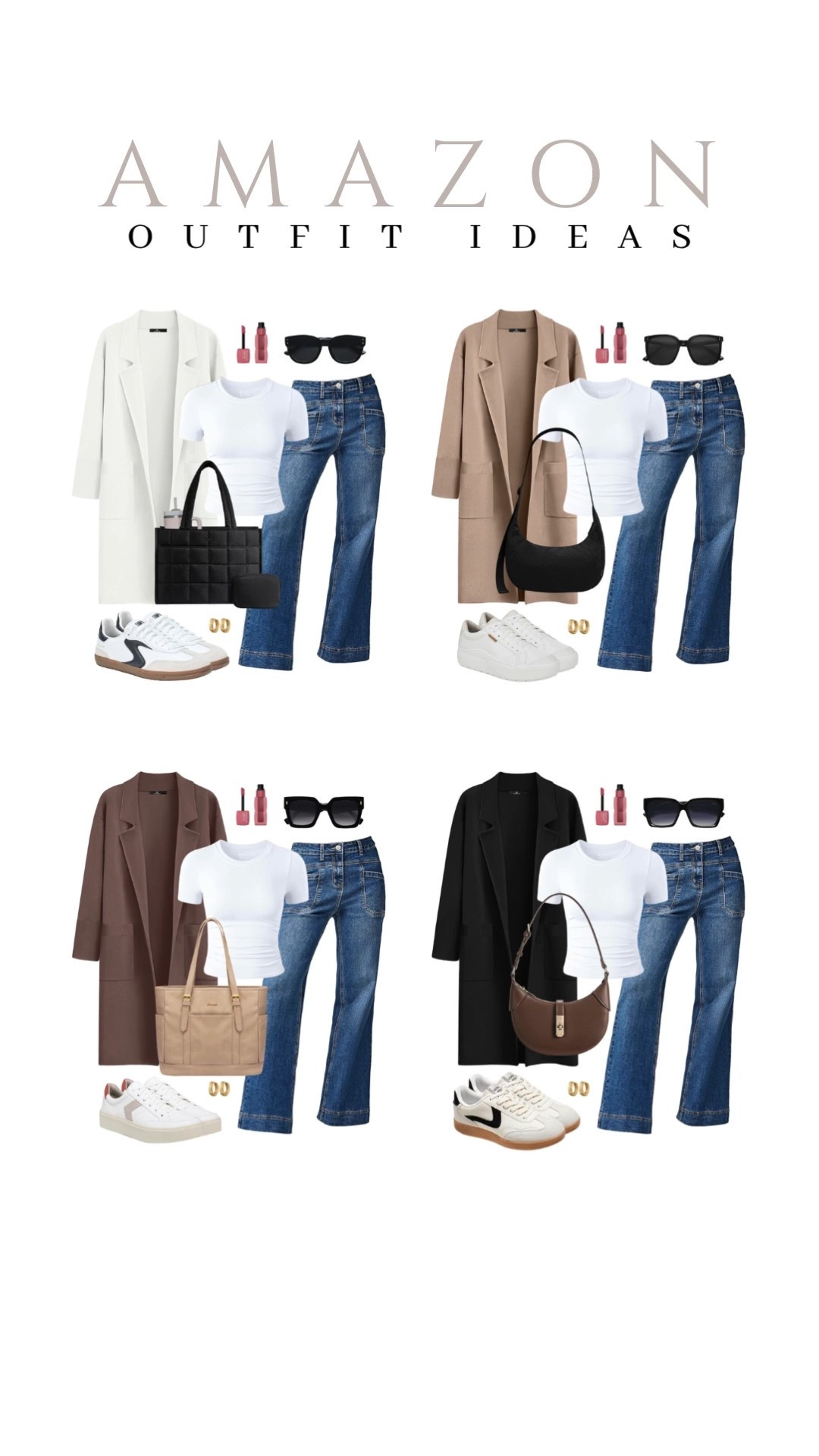 An easy everyday look with a cozy cardigan, jeans, and white sneakers!
dressy cardigan, keds sneakers, wide leg jeans, maybelline teddy tint, hoop earrings, casual look, vacation style, fall style, makeup must have, beauty favorite, fall outfit, functional bag, amazon fashion, affordable style

#LTKU #LTKSeasonal #LTKStyleTip