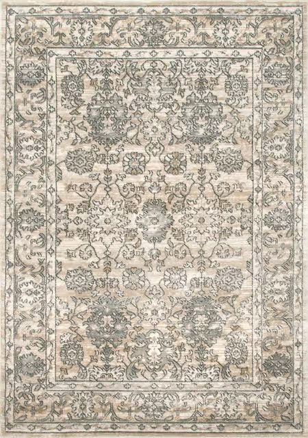 Beige Fantasy Garden Area Rug | Rugs USA