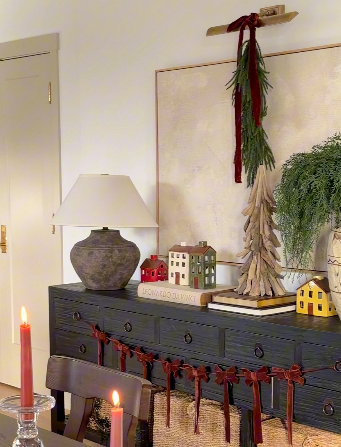 Sideboard holiday styling and decor 

#LTKSeasonal #LTKHome #LTKHoliday