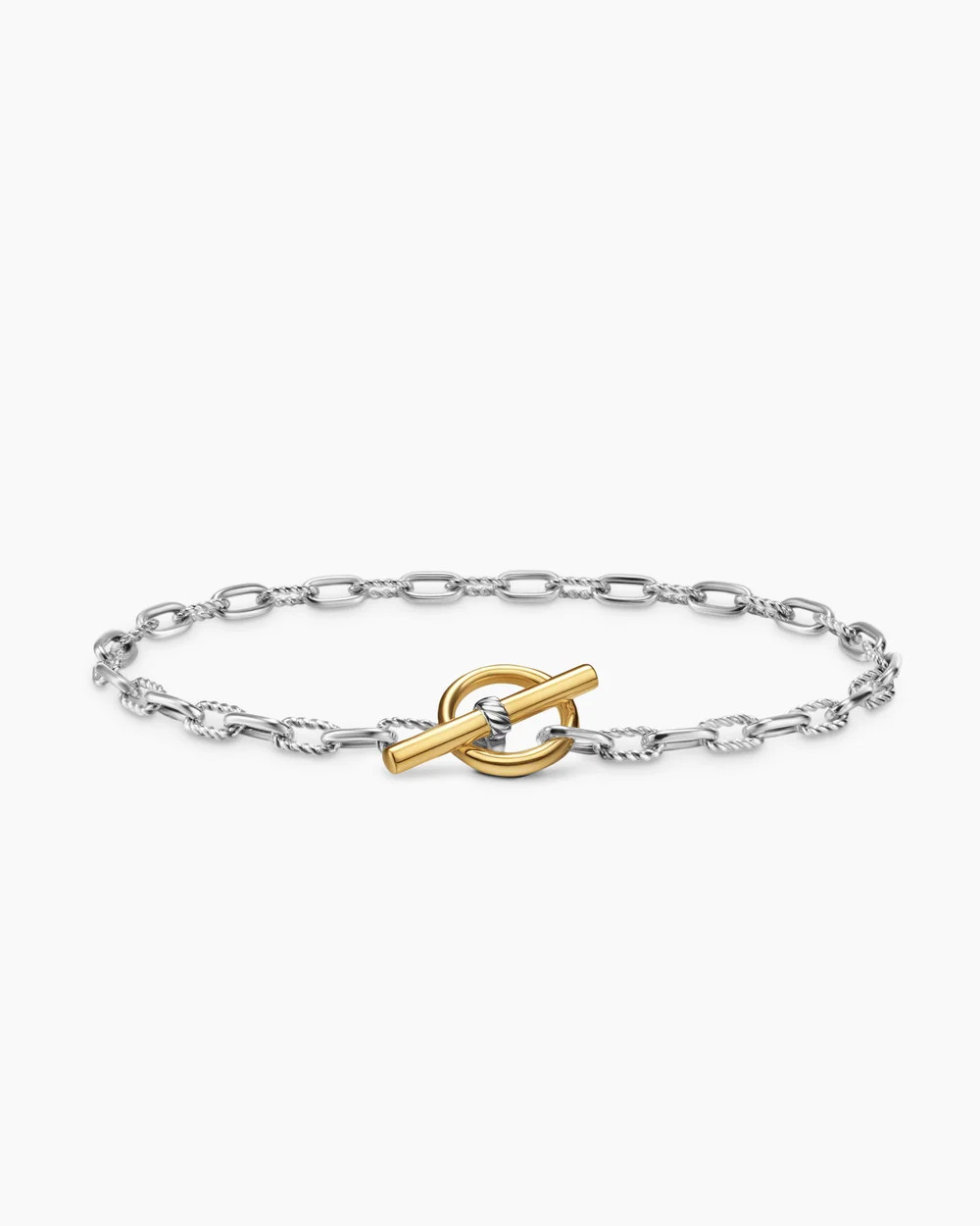 David Yurman | DY Madison Toggle Chain Bracelet in Sterling Silver with 18K Yellow Gold, 3mm | David Yurman