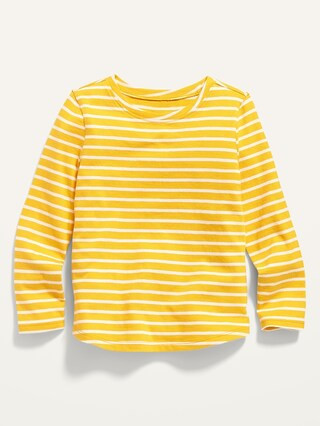 Printed Long-Sleeve Scoop-Neck Tee for Toddler Girls | Old Navy (US)