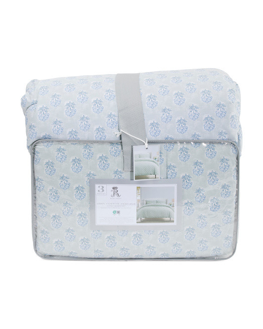 block print cotton comforter set | TJ Maxx