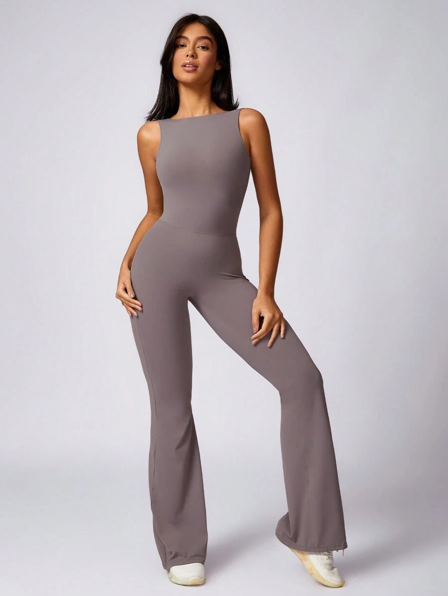 MASKERT Women's Yoga Jumpsuit Exercise Sleeveless Sports Jumpsuit Quick-Drying High-Stretch Jumps... | SHEIN