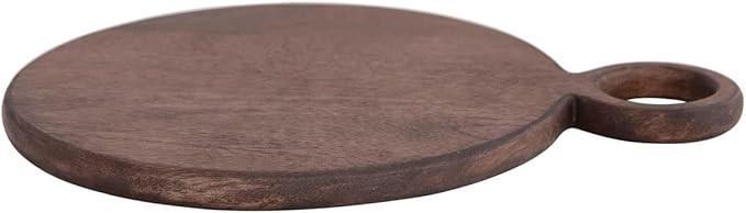 Amazon.com: Creative Co-Op Mango Wood Handle, Walnut Finish Cheese and Cutting Board, 13" L x 10"... | Amazon (US)