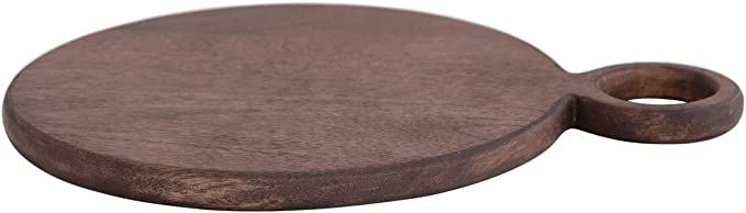 Creative Co-Op Mango Wood Handle, Walnut Finish Cheese and Cutting Board, 13" L x 10" W x 5" H, B... | Amazon (US)