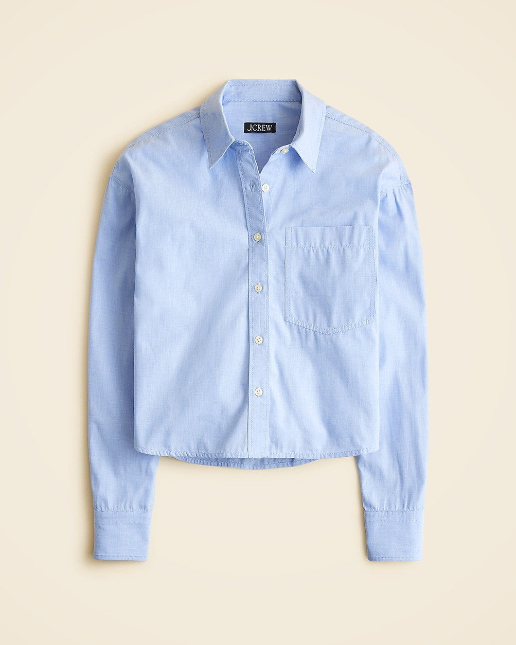 Étienne cropped button-up shirt in cotton poplin | J. Crew US