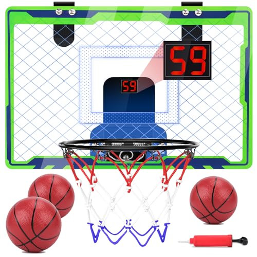 Mini Over The Door Basketball Hoop Indoor for Kids, Small Office Basketball Hoop with Scoreboard,... | Amazon (US)