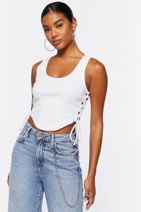 Lace-Up Cropped Tank Top | Forever 21 | Forever 21 (US)