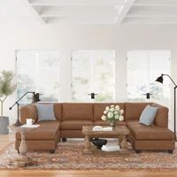 Barnwell 8 - Piece Faux Leather Sectional | Wayfair North America