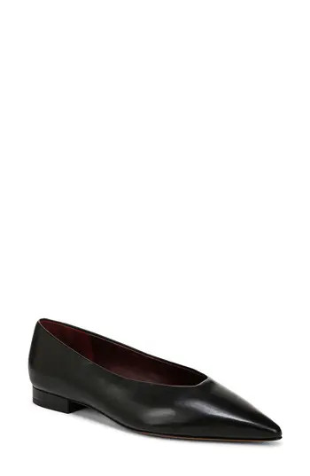Vince Isabel Pointed Toe Flat in Black at Nordstrom Rack, Size 5 | Nordstrom Rack