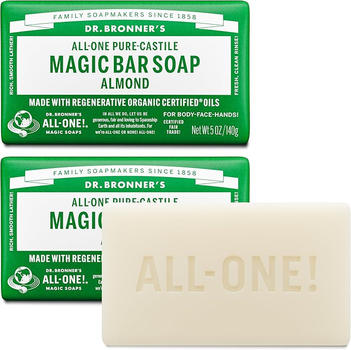 Dr. Bronner's Pure-Castile Magic Bar Soap - Made with Regenerative Organic Certified Oils - For F... | Amazon (US)