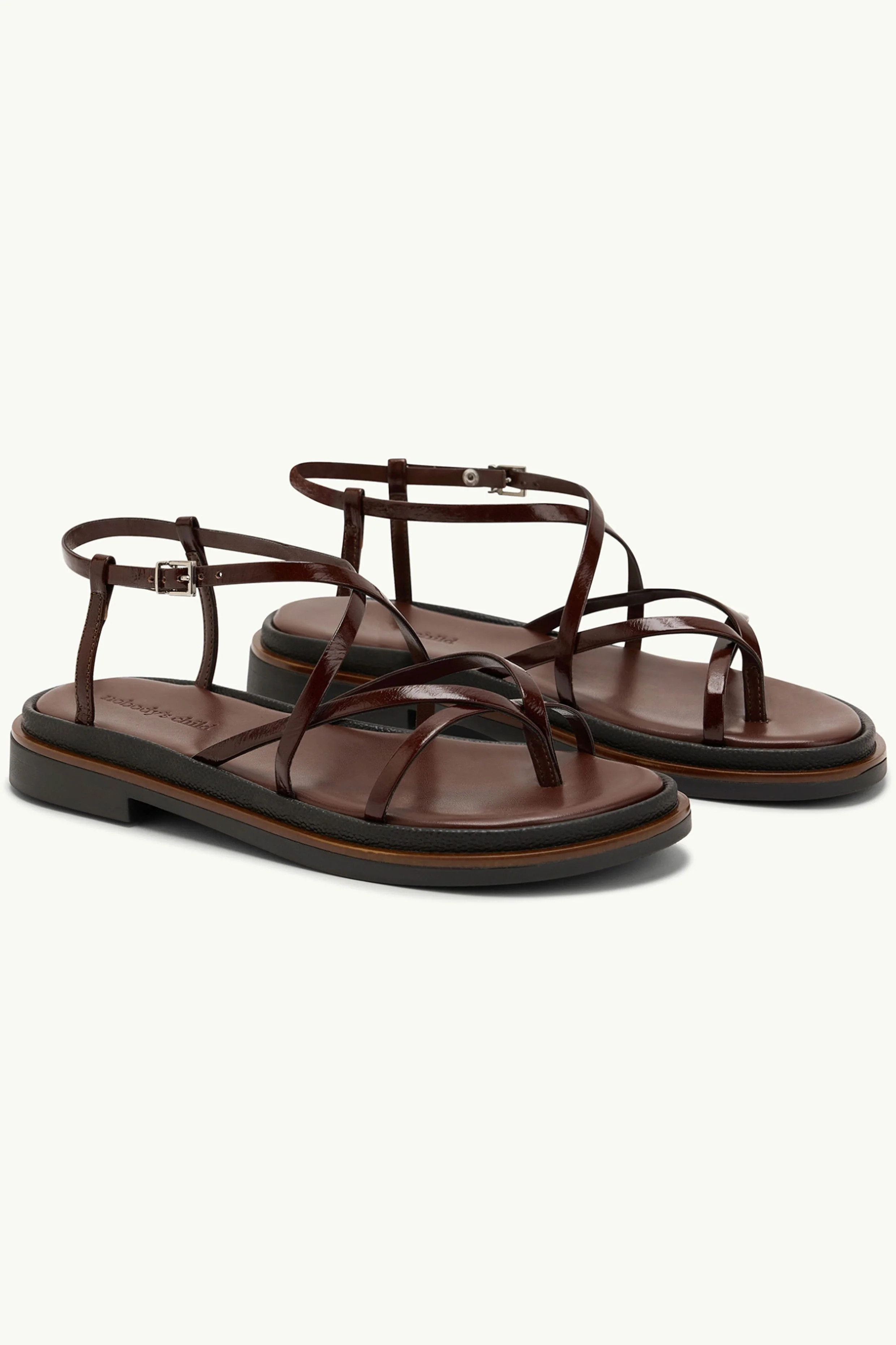 Dark Brown Strappy Sandals | Nobody's Child