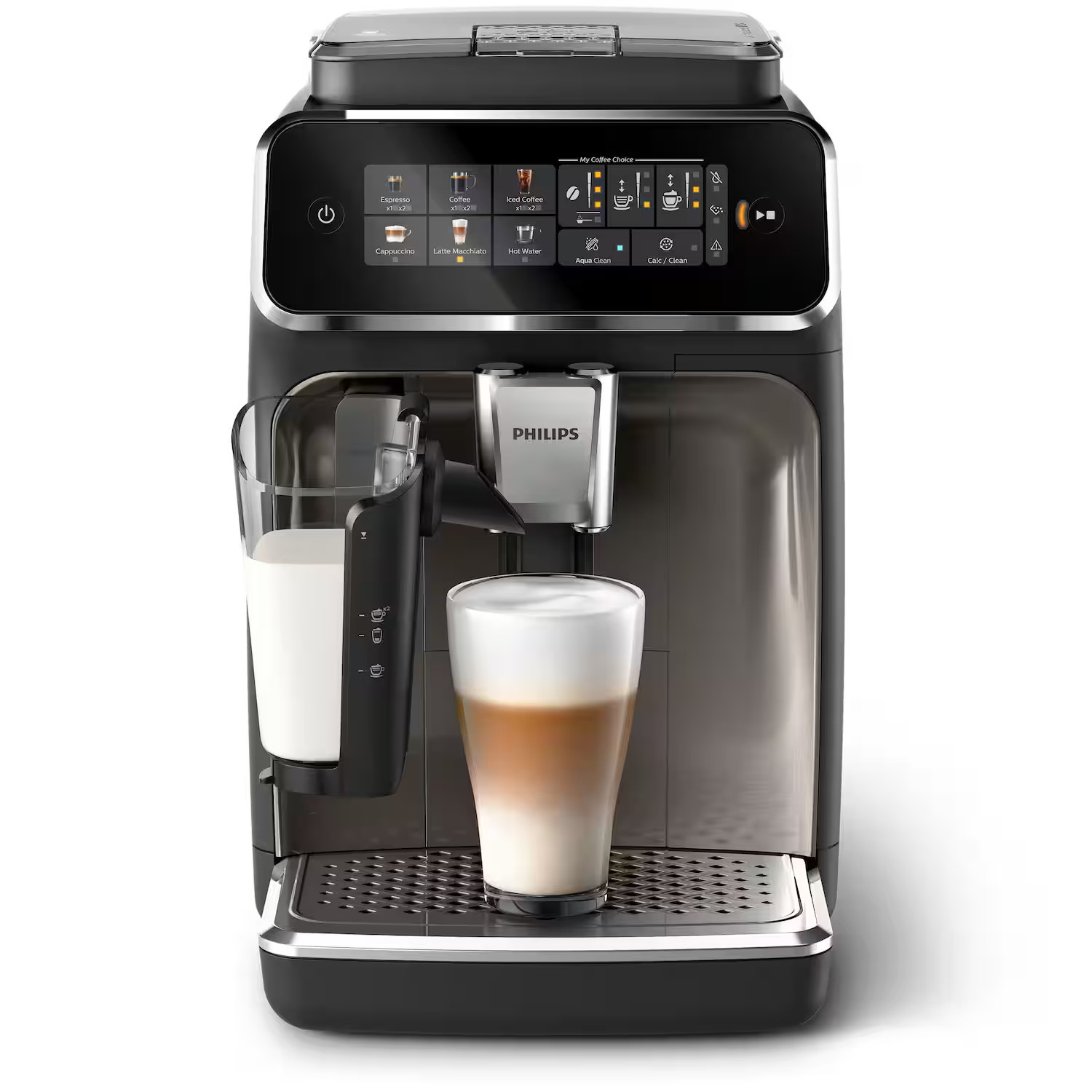 Philips - 3300 Fully Automatic Espresso and Coffee Machine with LatteGo Milk Frother, Black and Chrome - Black/Silver | Best Buy U.S.