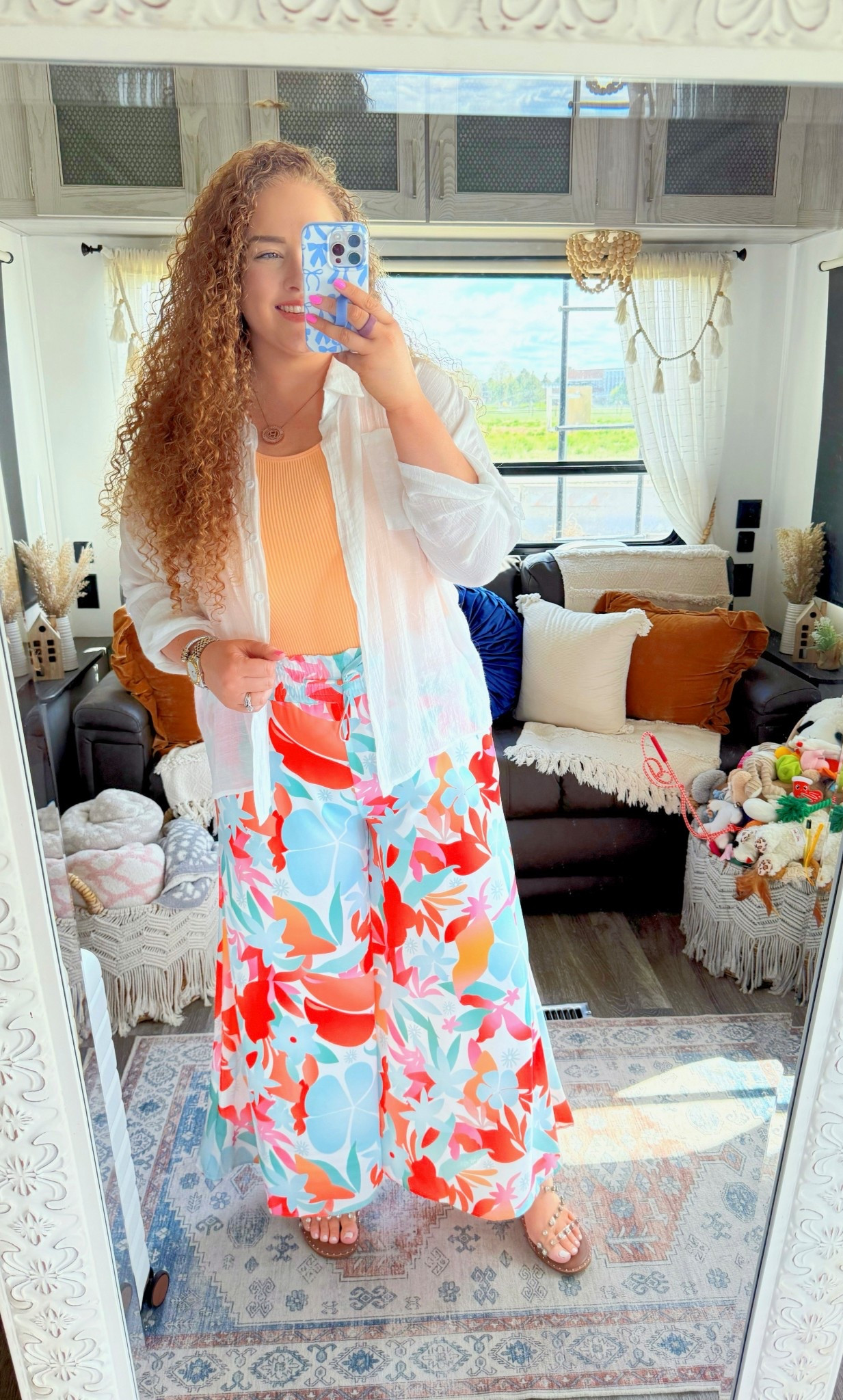 These pants were made for a tropical vacay 🌺🌴tank top | amazon tank top | amazon orange tank top | white button down | Amazon white button down | palazzo pants | floral pants | amazon floral pants | Amazon floral palazzo pants | Amazon floral pants | Amazon spring pants | sandals | amazon sandals | spring outfit | Amazon spring outfit | Amazon spring look | Amazon finds | Amazon fashion | Amazon look | Amazon outfit | Amazon must haves | spring | spring fashion | spring look | spring outfit | Amazon spring outfit | vacation | Amazon vacation outfit | vacation look | tropical vacation outfit 

#LTKMidsize #LTKTravel #LTKSaleAlert