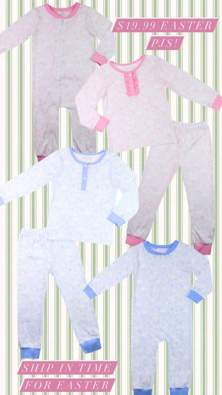 Tons of adorable Easter Pajamas on sale for $19.99!! Order by midnight tonight for guaranteed Easter delivery!! 