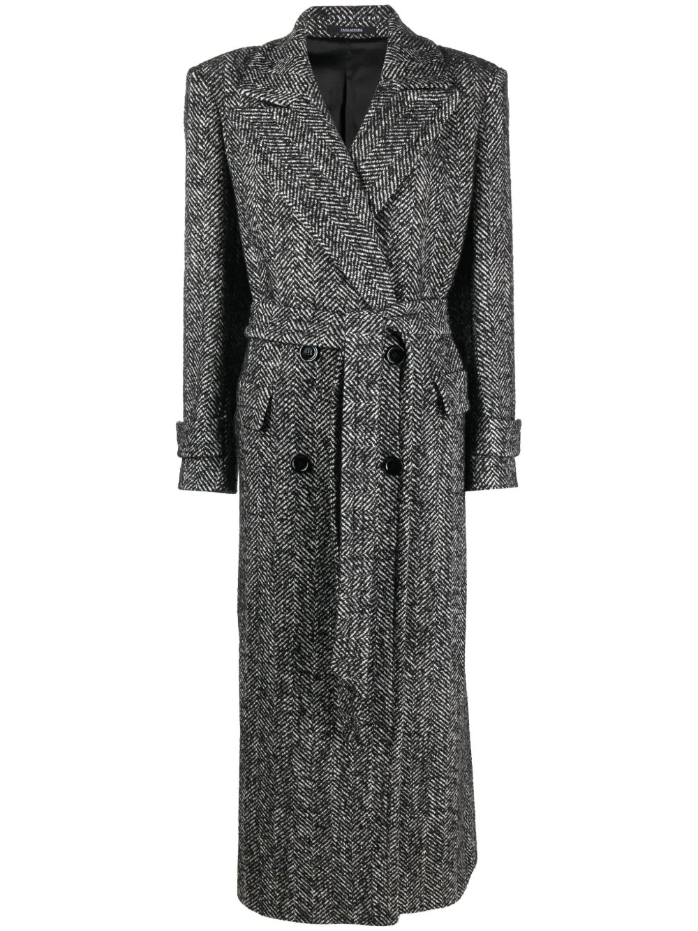 Julia herringbone maxi coat | Farfetch Global