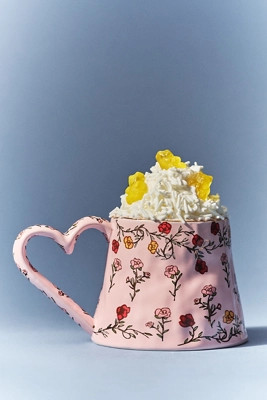 The Mud Fairy Blooming Hearts Stoneware Mug | Anthropologie (US)