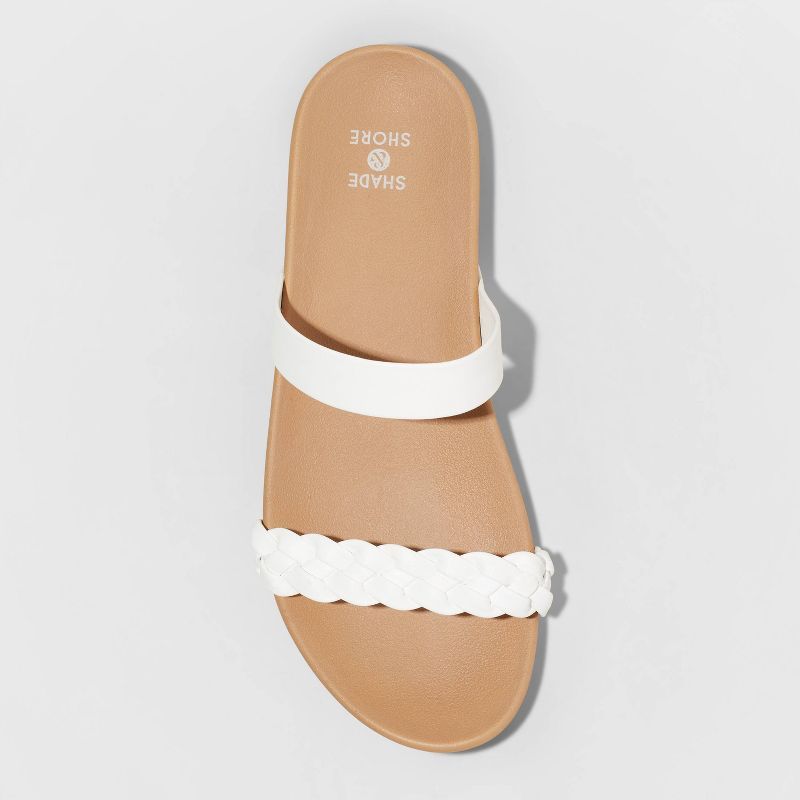 Women's Dani Slide Sandals - Shade & Shore™ White 7 | Target