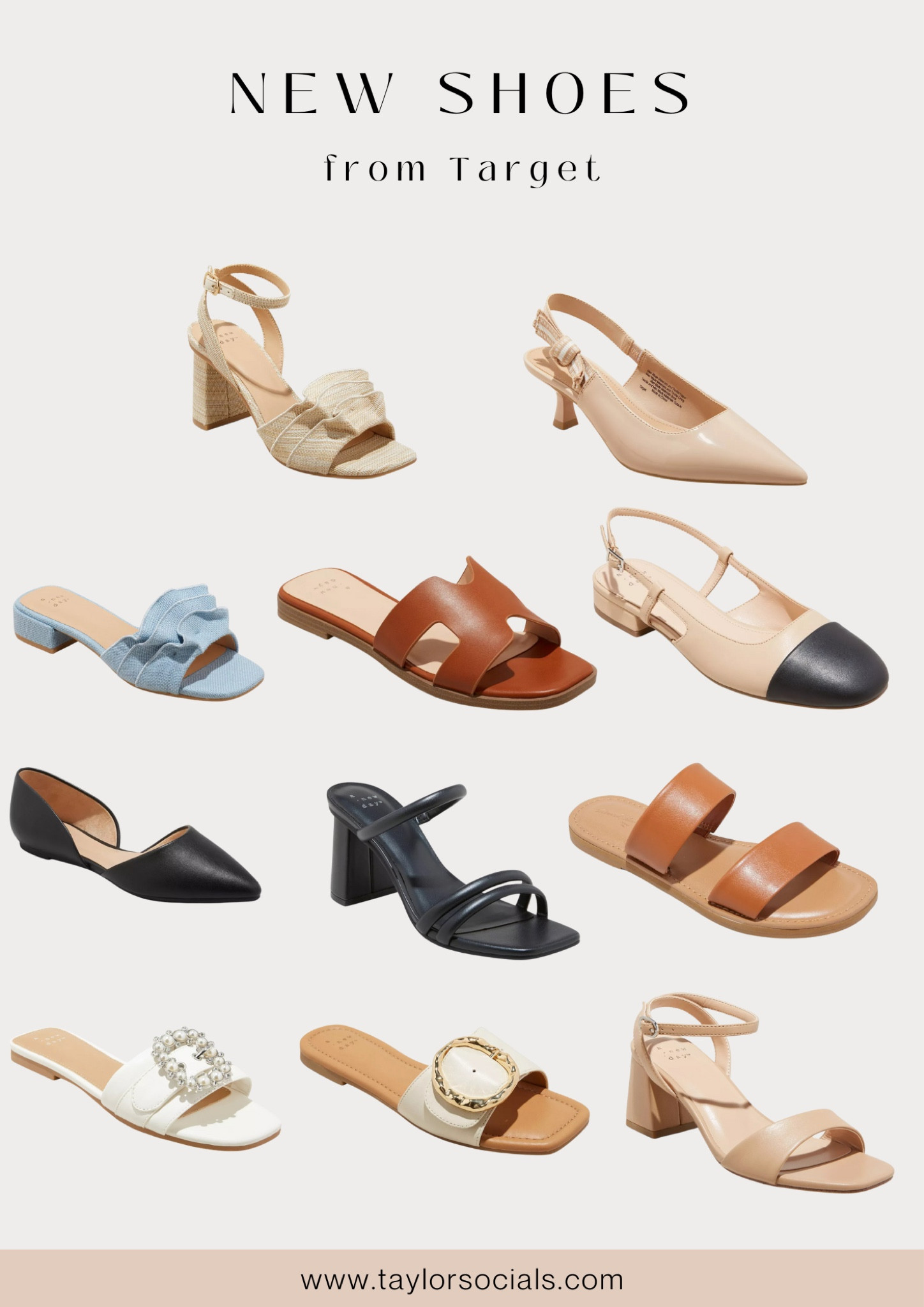 Affordable new shoes from Target | flats, sandals, heels, #targetfinds #shoes #datenight #businesscasual 

#LTKOver40 #LTKShoeCrush