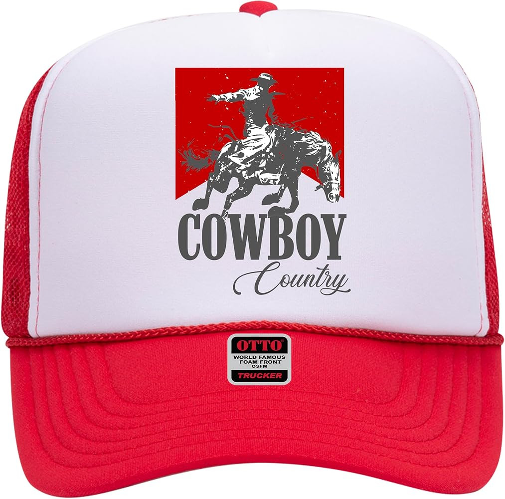 Cowboy Country Trucker Hat - Premium Snapback for Men and Women - Cowgirl Western Beer Country Tr... | Amazon (US)