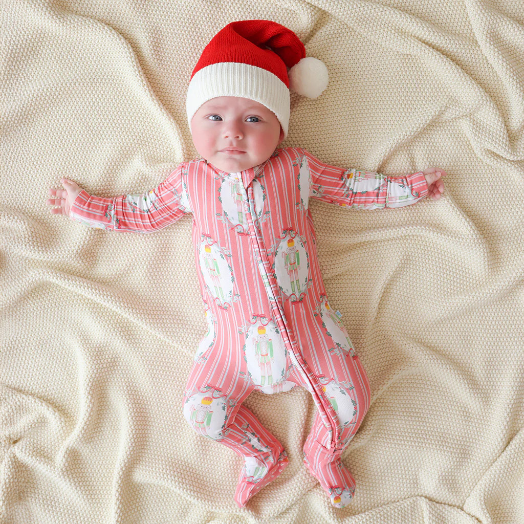 Nutcracker Pink One Piece Baby Footie Pajamas | Sable | Posh Peanut