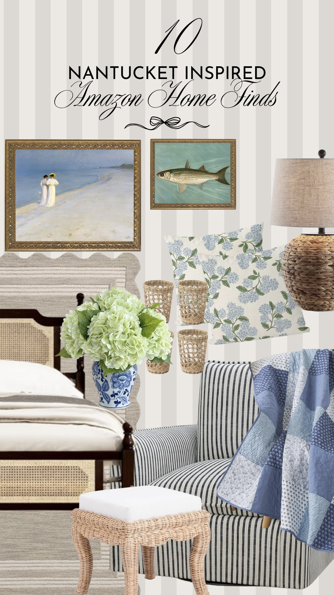 Nantucket inspired home decor - all from Amazon✨

#LTKHome #LTKStyleTip #LTKFindsUnder100