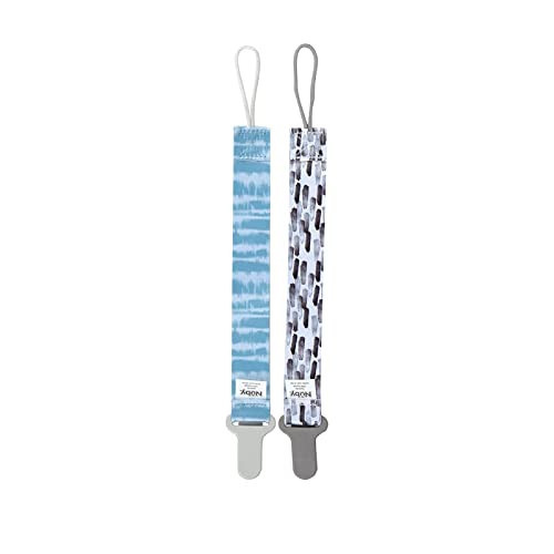 Nuby Infant's 2-Pack Pacifinder Pacifier Clips (Grey/Aqua) | Amazon (US)