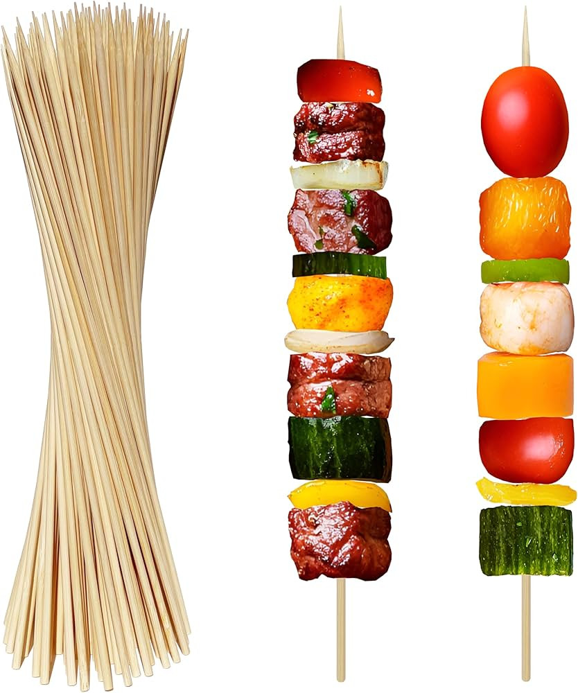 Bamboo Skewers 12 Inch Wooden Skewers Sticks for Grilling, BBQ, Shish Kabob, Fruit, Yakitori. Mor... | Amazon (US)