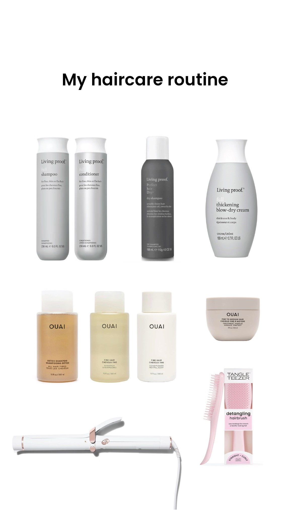 My hair are routine (which hasn’t changed for years!) all products linked below