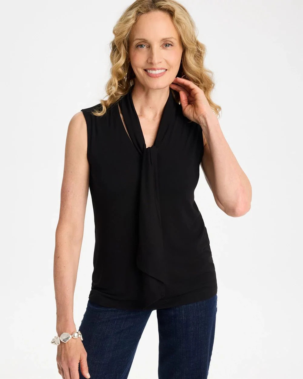 Soft Stretch Tie Neck Tank | Chico's