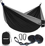 SZHLUX Camping Hammock Double & Single Portable Hammocks with 2 Tree Straps, Great for Hiking,Backpa | Amazon (US)