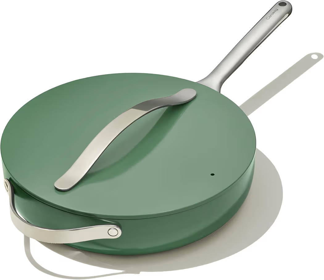 Caraway Nonstick Ceramic Sauté Pan with Lid (4.5 qt, 11.8") - Non Toxic, PTFE & PFOA Free - Oven... | Amazon (US)