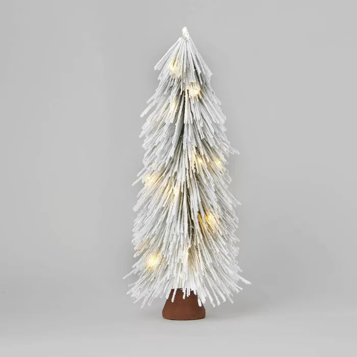 2ft Flocked Glitter Artificial Christmas Tree White LED Lights  - Wondershop™ | Target