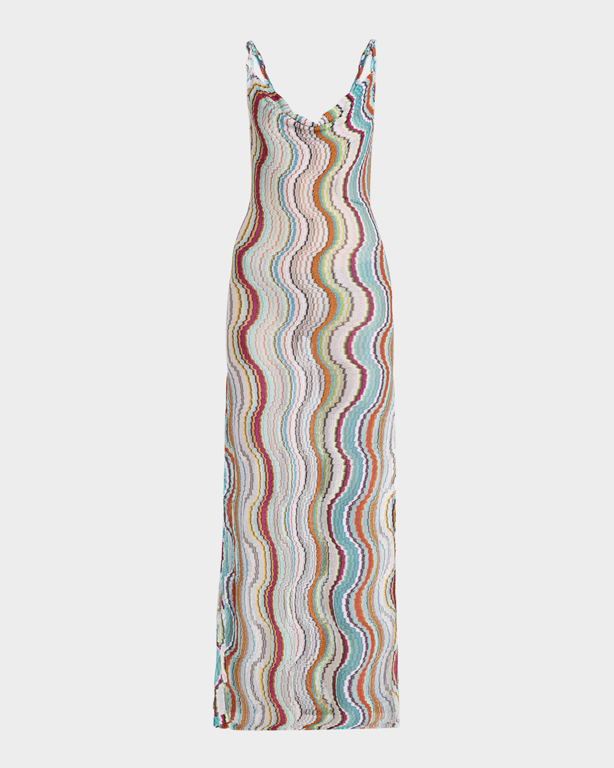 Wave Multicolor Chevron Maxi Dress Coverup | Neiman Marcus