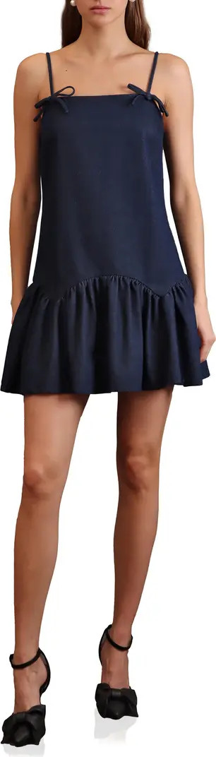 Drop Waist Denim Minidress | Nordstrom