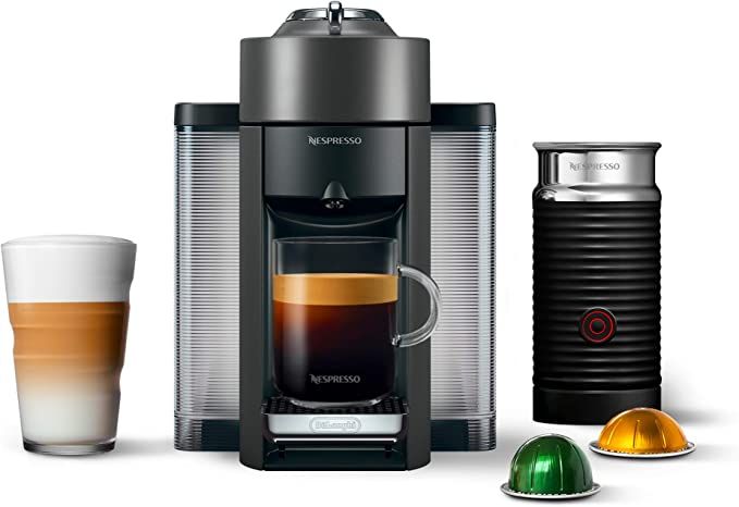 Nespresso ENV135GYAE Coffee and Espresso Machine Bundle with Aeroccino Milk Frother by De'Longhi,... | Amazon (US)