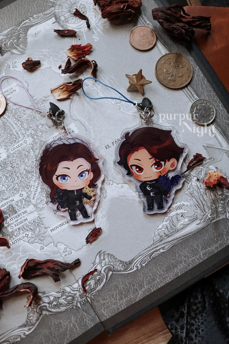 Fourth Wing Violet Sorrengail Xaden Riorson Iron Flame Acrylic Keychain - Etsy | Etsy (US)