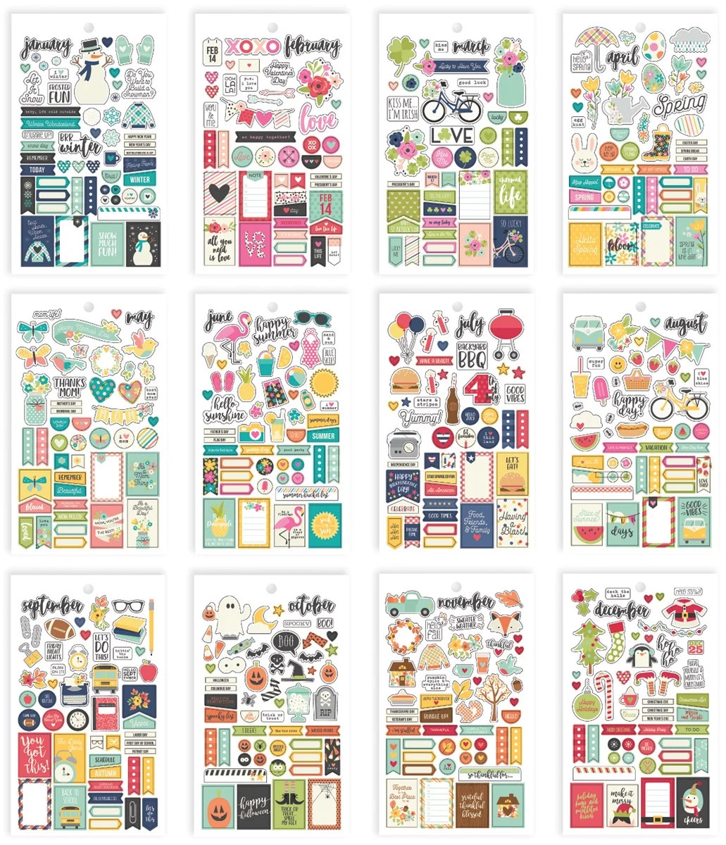 Planner Essentials Mini Stickers Seasons, 578 Stickers | Walmart (US)