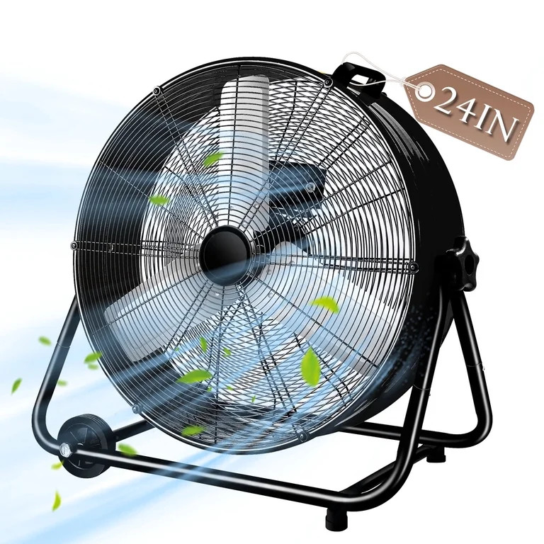 Industrial Fans 24" up to 8800 CFM, High Velocity Fan with 3 Speeds, Heavy Duty Blower Fan Equipp... | Walmart (US)