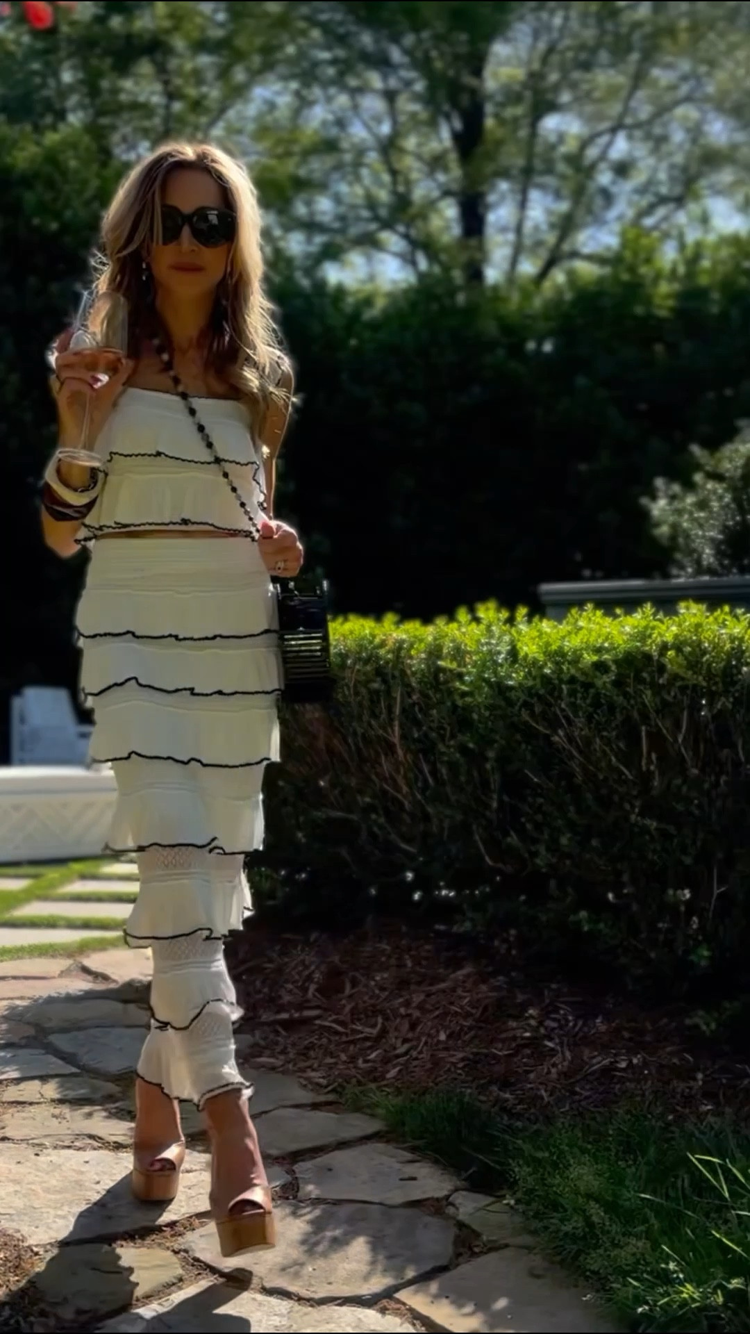 A two piece set, a pool and a sunset!  I’m wearing a cropped top with matching skirt, rattan sandals, and a round black bag.  Sunnies complete the look!  This set comes in black too!


#LTKStyleTip #LTKShoeCrush #LTKSeasonal