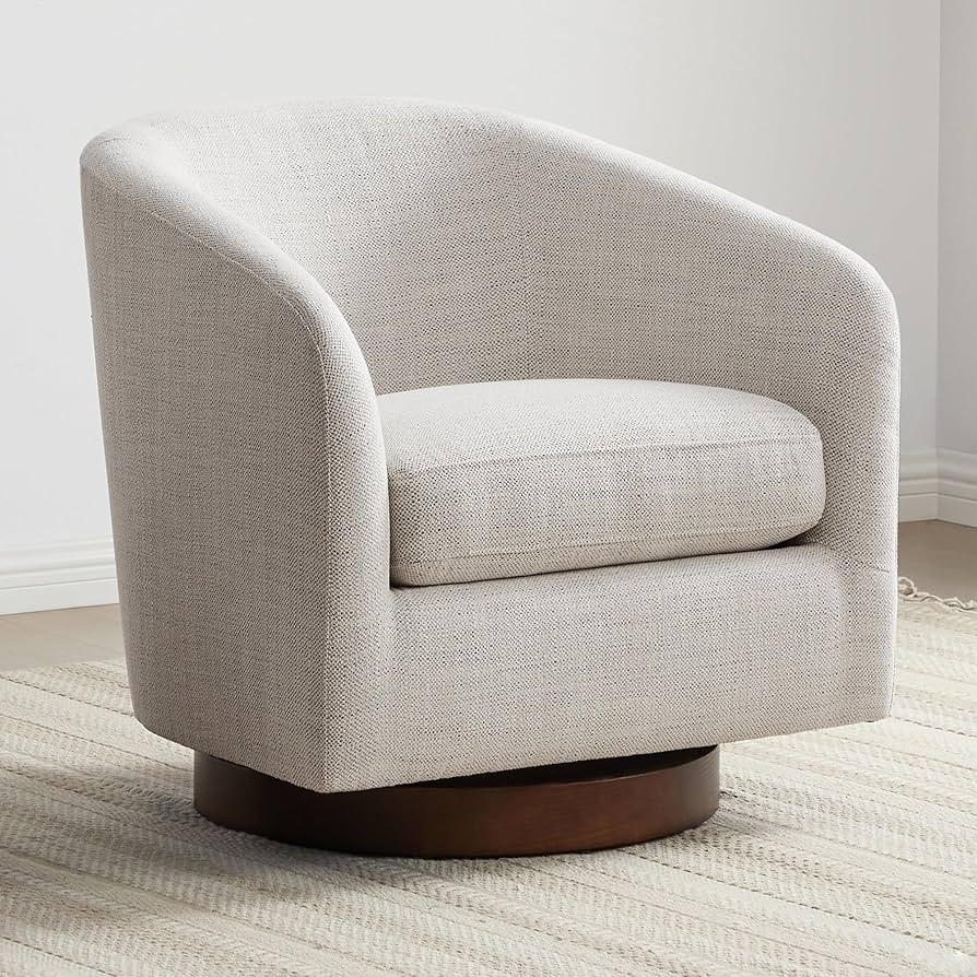 CHITA Swivel Accent Chair, Fully Assembled Fabric Barrel Armchair with FSC Certified Upholstered ... | Amazon (US)
